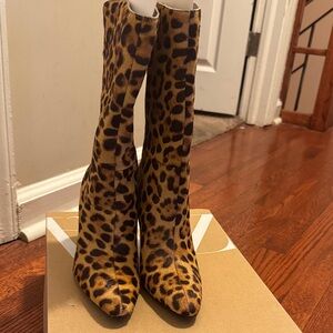 Zara Animal Print Heeled Boots size 6. Brand New